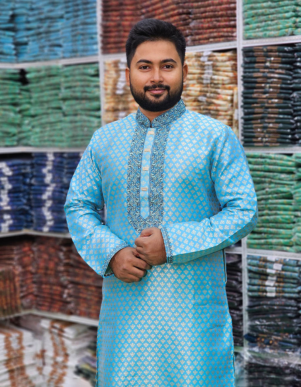 স্কাই ব্লু কালার পাঞ্জাবী কোড: ২৫